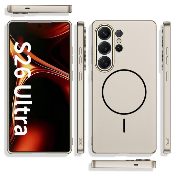 GKK - GKK Mobilskal för Samsung Galaxy S26 Ultra Magnetiskt PC + TPU - Silver