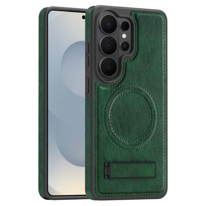 OEM - Mobilskal för Samsung Galaxy S26 Ultra Magnetiskt PC + TPU - Svartgrön