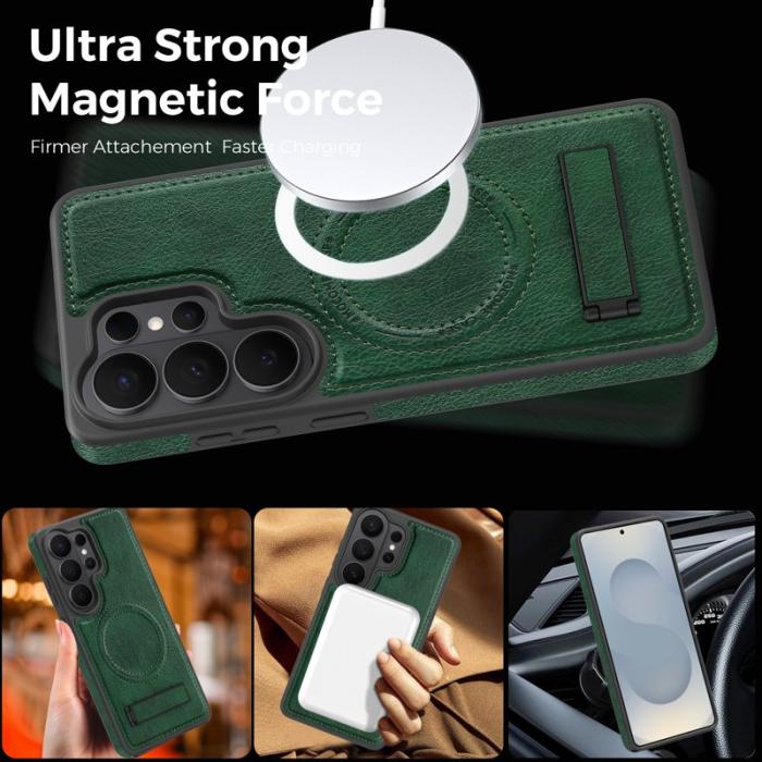 OEM - Mobilskal för Samsung Galaxy S26 Ultra Magnetiskt PC + TPU - Svartgrön