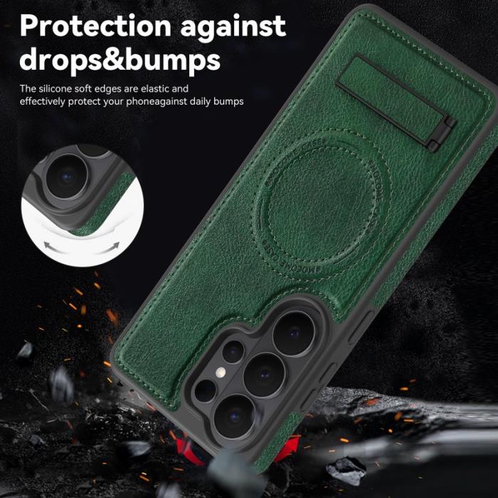 OEM - Mobilskal för Samsung Galaxy S26 Ultra Magnetiskt PC + TPU - Svartgrön