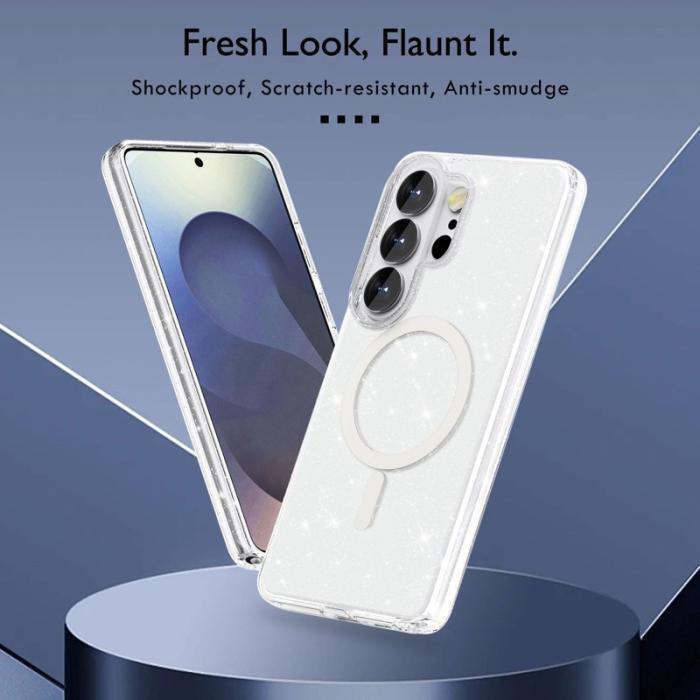 OEM - Mobilskal för Samsung Galaxy S26 Ultra Magnetiskt PC + TPU - Transparent Vit