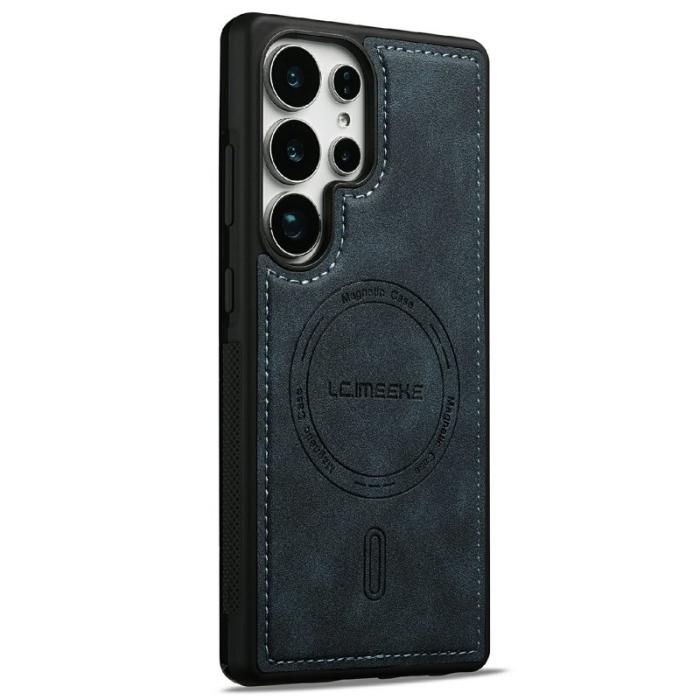LC.imeeke - LC.IMEEKE Mobilskal för Samsung Galaxy S26 Ultra Magnetiskt Konstläder - Blå