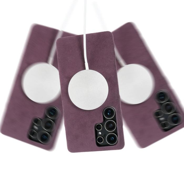 OEM - Mobilskal för Samsung Galaxy S26 Ultra Magnetiskt Konstläder - Lila