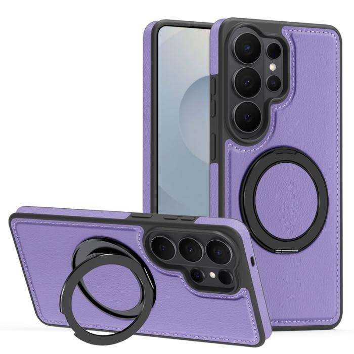 OEM - Mobilskal för Samsung Galaxy S26 Ultra Magnetiskt Konstläder - Ljuslila