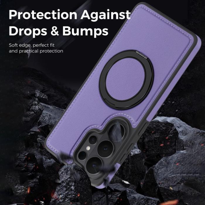 OEM - Mobilskal för Samsung Galaxy S26 Ultra Magnetiskt Konstläder - Ljuslila