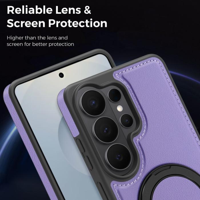 OEM - Mobilskal för Samsung Galaxy S26 Ultra Magnetiskt Konstläder - Ljuslila