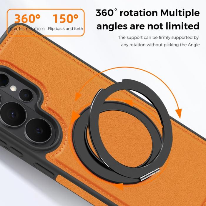 OEM - Mobilskal för Samsung Galaxy S26 Ultra Magnetiskt Konstläder - Orange