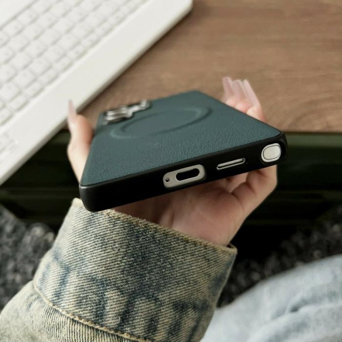 OEM - Mobilskal för Samsung Galaxy S26 Ultra Magnetiskt PU + TPU - Ljusgrön