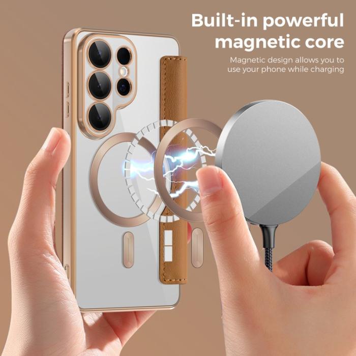 OEM - Mobilskal för Samsung Galaxy S26 Ultra Magnetiskt RFID - Brun