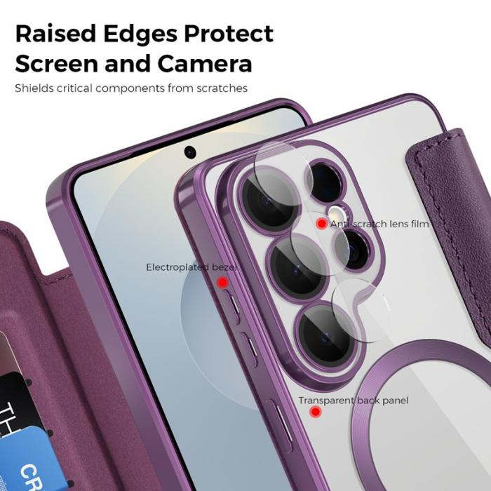 OEM - Mobilskal för Samsung Galaxy S26 Ultra Magnetiskt RFID - Mörklila