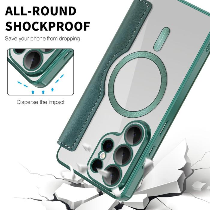 OEM - Mobilskal för Samsung Galaxy S26 Ultra Magnetiskt RFID - Svartgrön