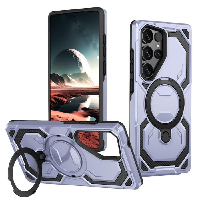 OEM - Mobilskal för Samsung Galaxy S26 Ultra Magnetiskt Ring Kickstand Plast - Ljusblå