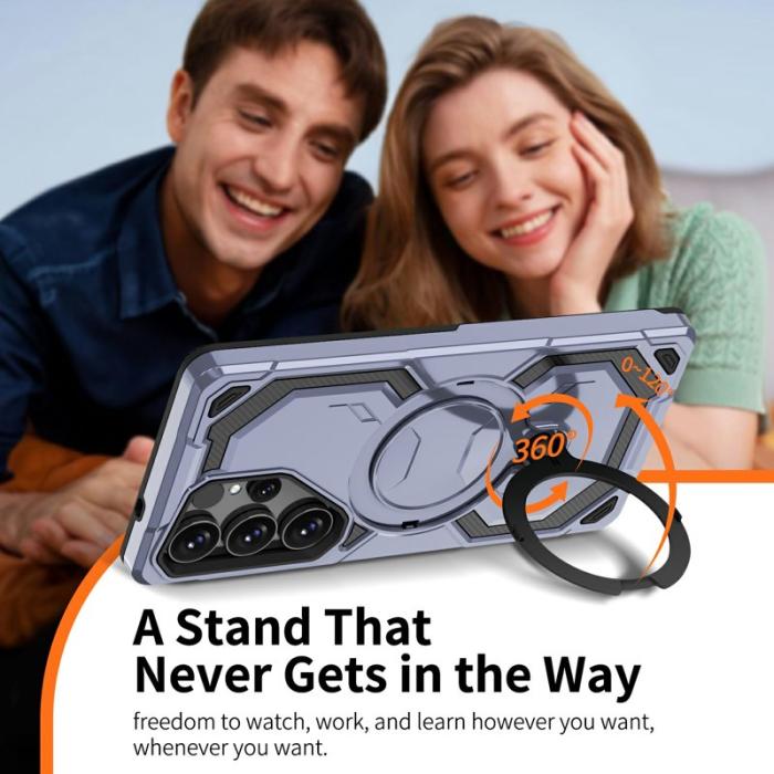 OEM - Mobilskal för Samsung Galaxy S26 Ultra Magnetiskt Ring Kickstand Plast - Ljusblå