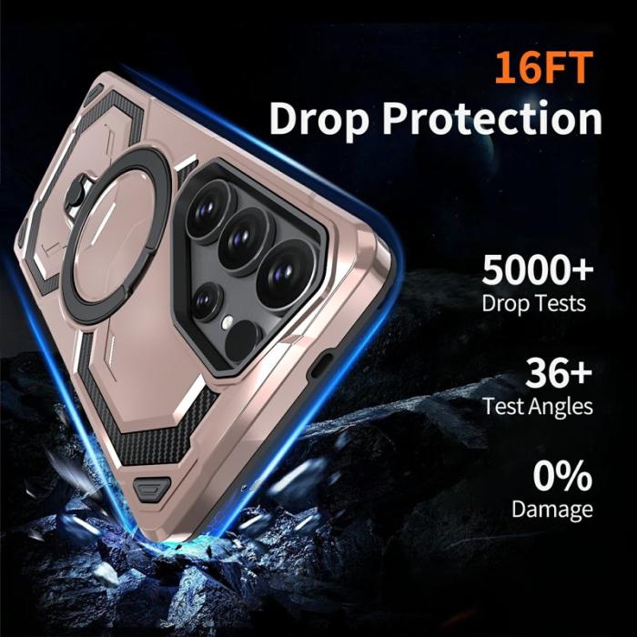 OEM - Mobilskal för Samsung Galaxy S26 Ultra Magnetiskt Ring Kickstand Plast Roséguld