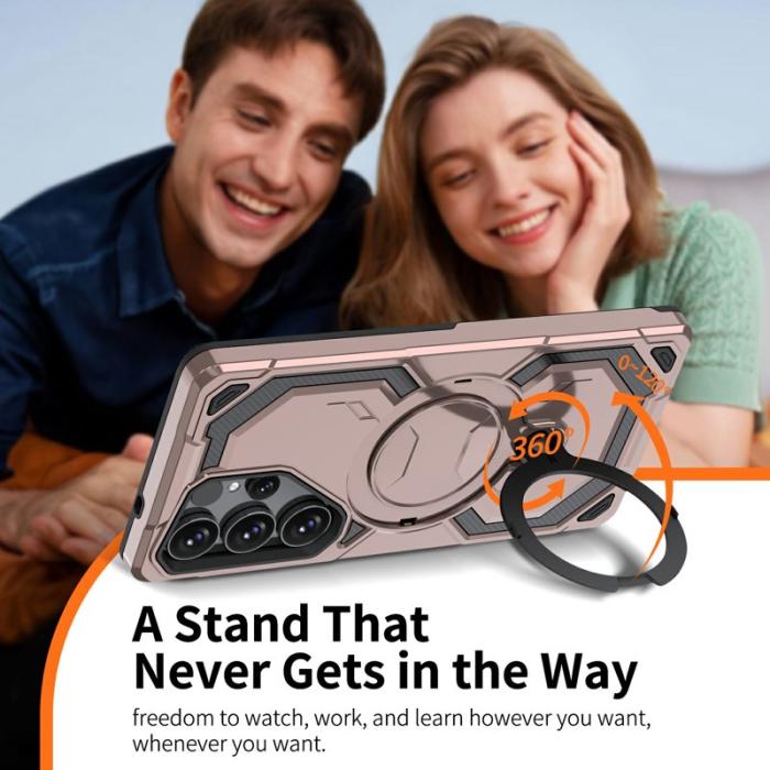 OEM - Mobilskal för Samsung Galaxy S26 Ultra Magnetiskt Ring Kickstand Plast Roséguld