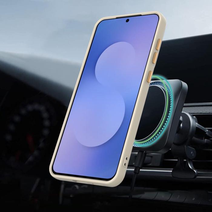 OEM - Mobilskal för Samsung Galaxy S26 Ultra Magnetiskt Ring Kickstand Plast - Aprikos