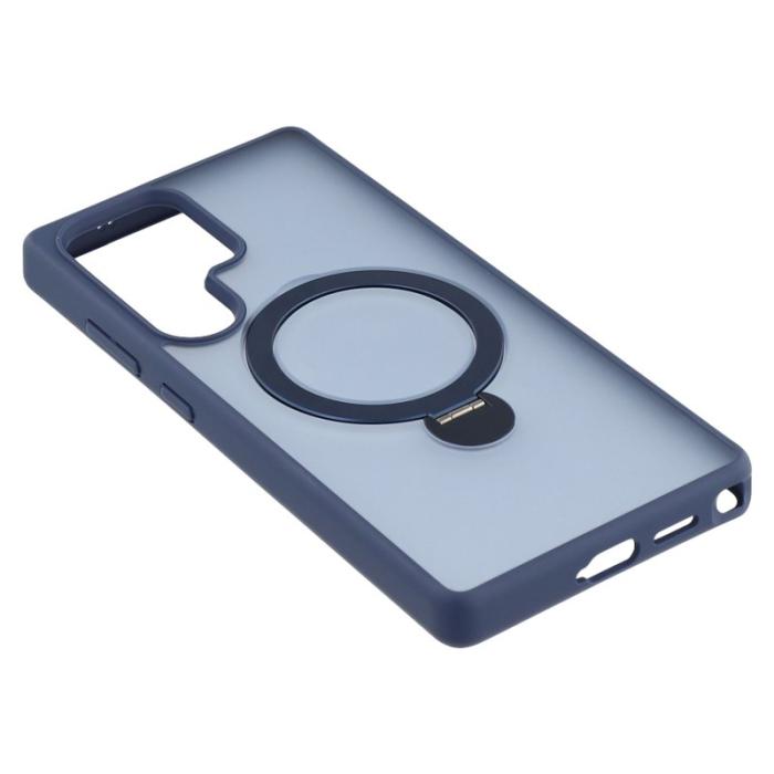 OEM - Mobilskal för Samsung Galaxy S26 Ultra Magnetiskt Ring Kickstand TPU + PC - Blå