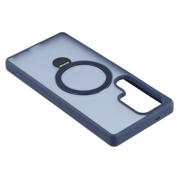 OEM - Mobilskal för Samsung Galaxy S26 Ultra Magnetiskt Ring Kickstand TPU + PC - Blå