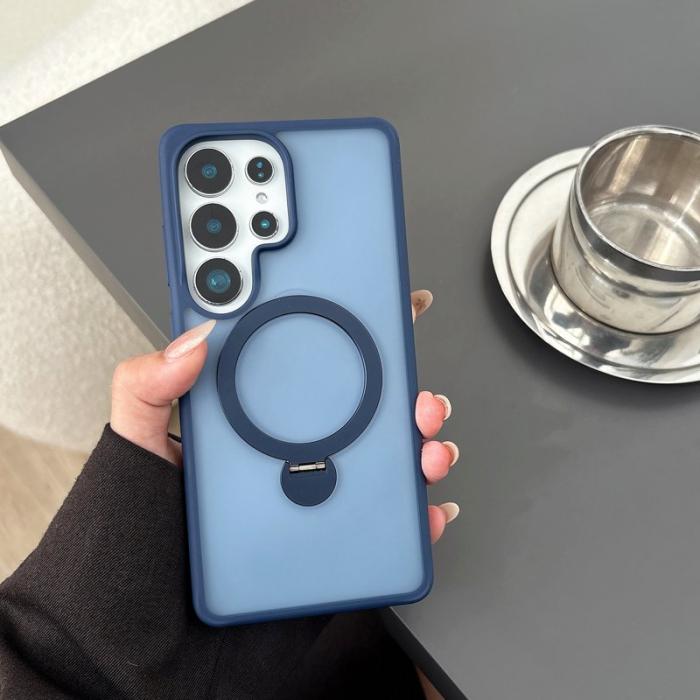 OEM - Mobilskal för Samsung Galaxy S26 Ultra Magnetiskt Ring Kickstand TPU + PC - Blå