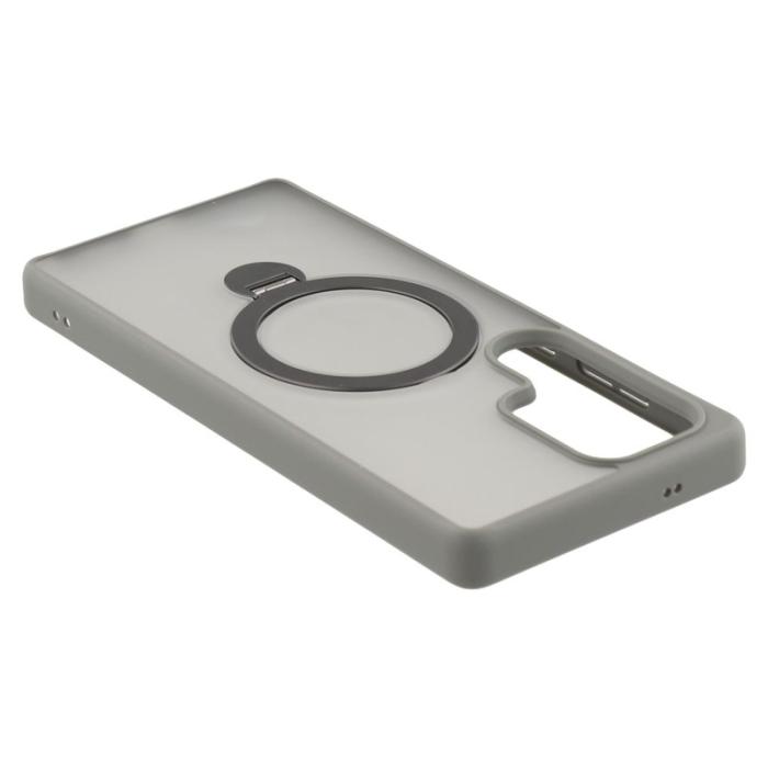 OEM - Mobilskal för Samsung Galaxy S26 Ultra Magnetiskt Ring Kickstand TPU + PC - Grå