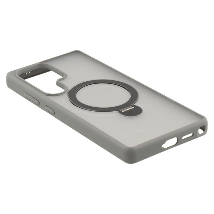 OEM - Mobilskal för Samsung Galaxy S26 Ultra Magnetiskt Ring Kickstand TPU + PC - Grå