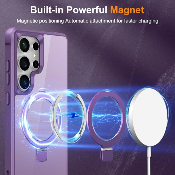OEM - Mobilskal för Samsung Galaxy S26 Ultra Magnetiskt Ringhållare TPU + PC - Lila