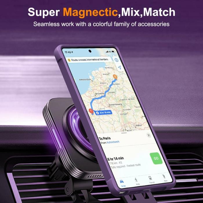 OEM - Mobilskal för Samsung Galaxy S26 Ultra Magnetiskt Ringhållare TPU + PC - Lila