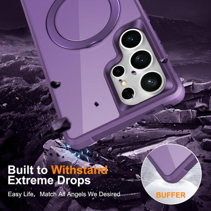 OEM - Mobilskal för Samsung Galaxy S26 Ultra Magnetiskt Ringhållare TPU + PC - Lila