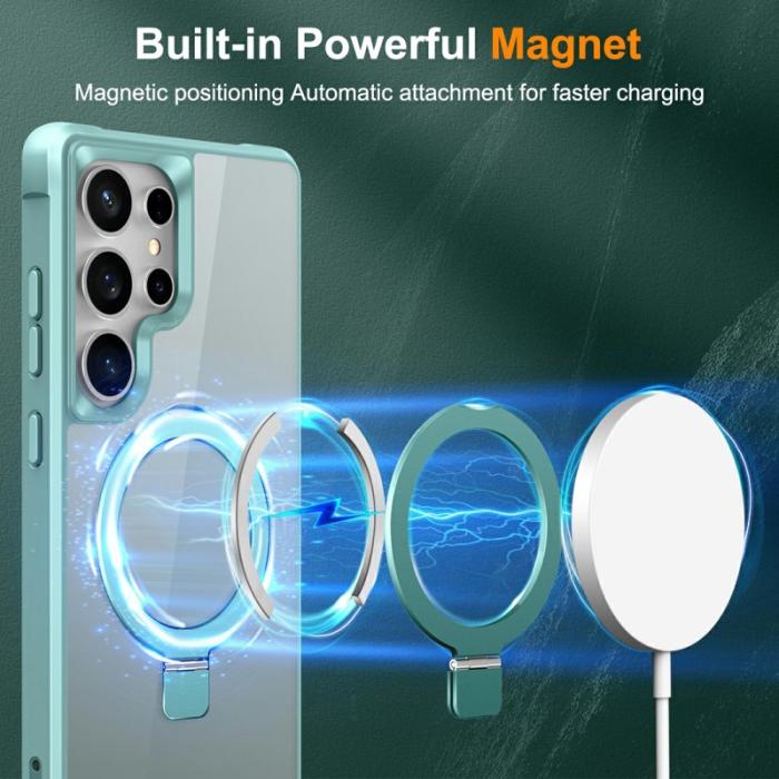 OEM - Mobilskal för Samsung Galaxy S26 Ultra Magnetiskt Ringhållare TPU + PC - Sjöblå