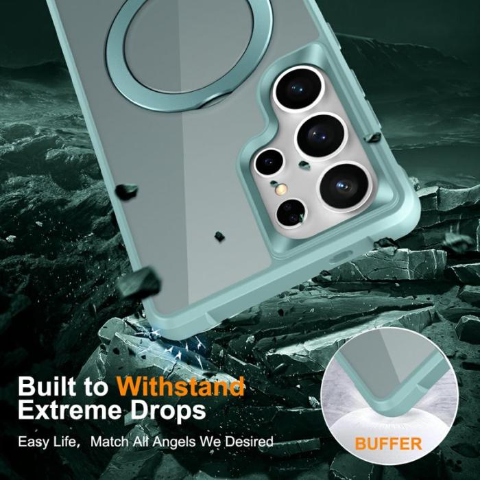 OEM - Mobilskal för Samsung Galaxy S26 Ultra Magnetiskt Ringhållare TPU + PC - Sjöblå