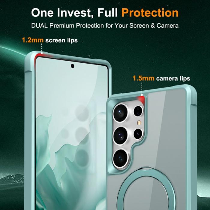 OEM - Mobilskal för Samsung Galaxy S26 Ultra Magnetiskt Ringhållare TPU + PC - Sjöblå