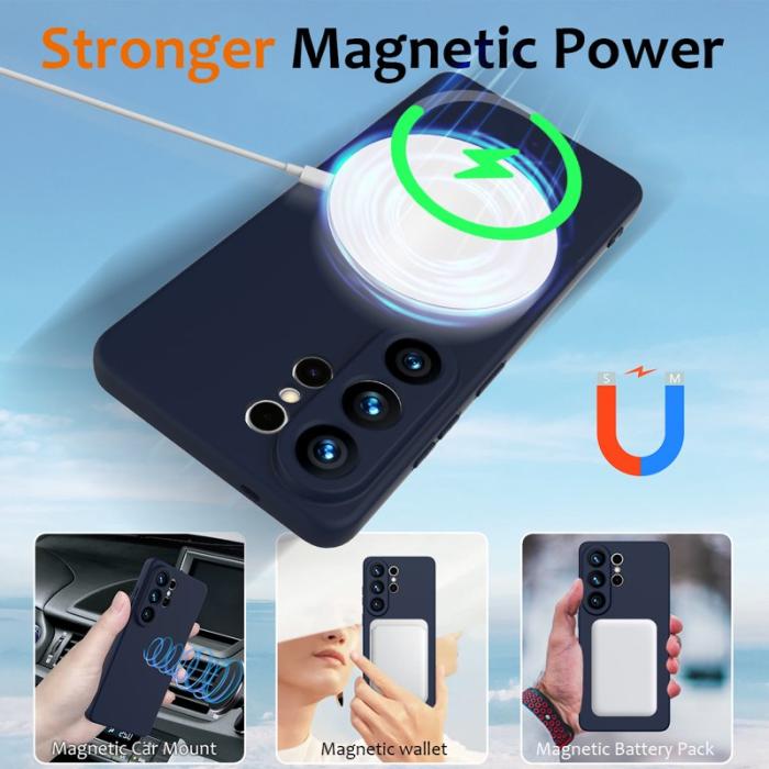 OEM - Mobilskal för Samsung Galaxy S26 Ultra Magnetiskt Silikon - Mörkblå