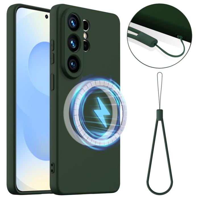 OEM - Mobilskal för Samsung Galaxy S26 Ultra Magnetiskt Silikon - Mörkgrön