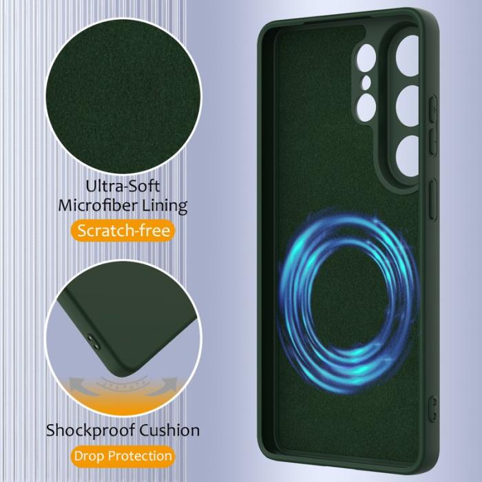 OEM - Mobilskal för Samsung Galaxy S26 Ultra Magnetiskt Silikon - Mörkgrön