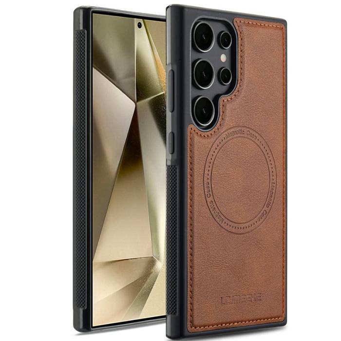 LC.imeeke - LC.IMEEKE Mobilskal för Samsung Galaxy S26 Ultra Magnetiskt TPU - Brun