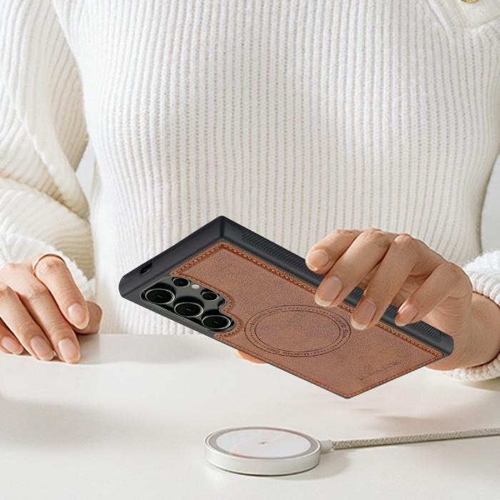 LC.imeeke - LC.IMEEKE Mobilskal för Samsung Galaxy S26 Ultra Magnetiskt TPU - Brun