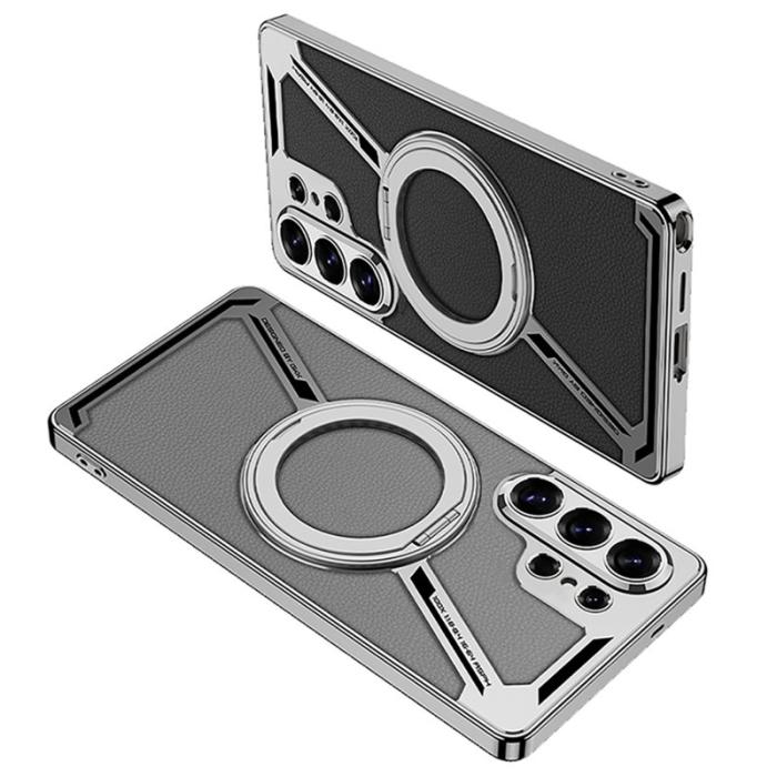 GKK - GKK Mobilskal för Samsung Galaxy S26 Ultra Magnetiskt TPU Kickstand - Grå