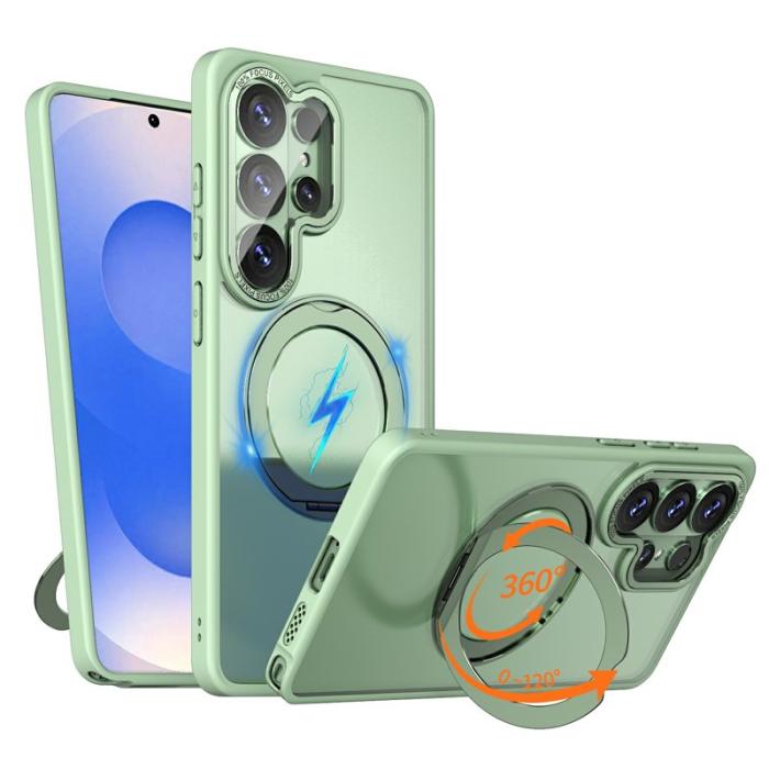 OEM - Mobilskal för Samsung Galaxy S26 Ultra Magnetiskt TPU + Kickstand - Grön