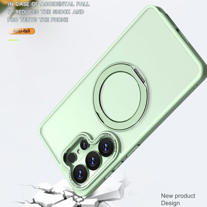 OEM - Mobilskal för Samsung Galaxy S26 Ultra Magnetiskt TPU + Kickstand - Grön