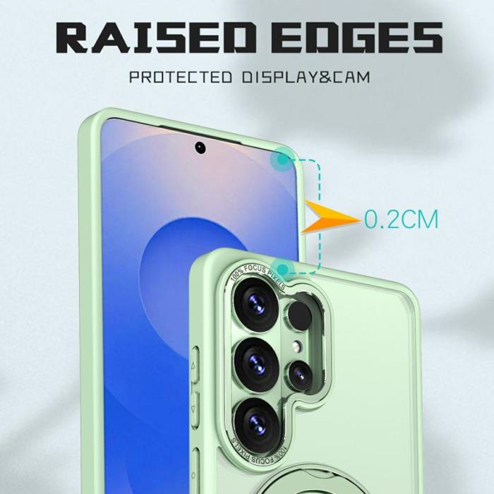 OEM - Mobilskal för Samsung Galaxy S26 Ultra Magnetiskt TPU + Kickstand - Grön