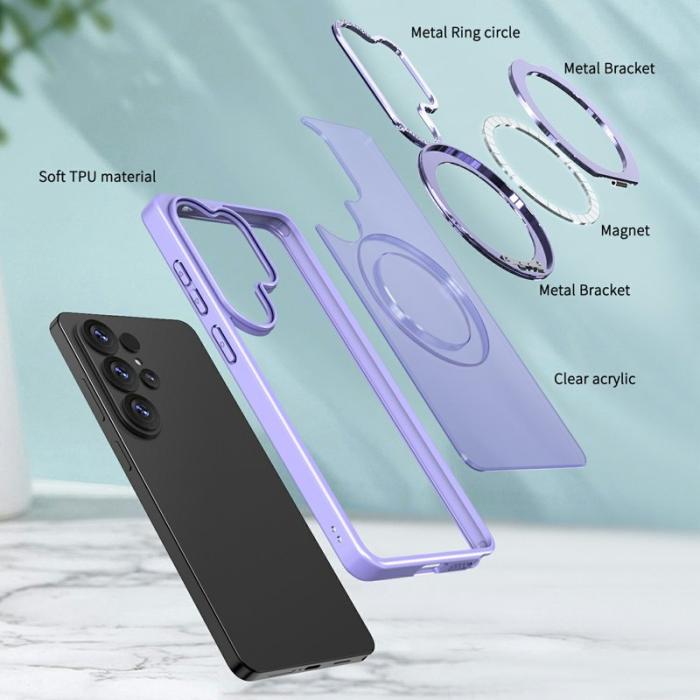OEM - Mobilskal för Samsung Galaxy S26 Ultra Magnetiskt TPU + Kickstand - Ljuslila