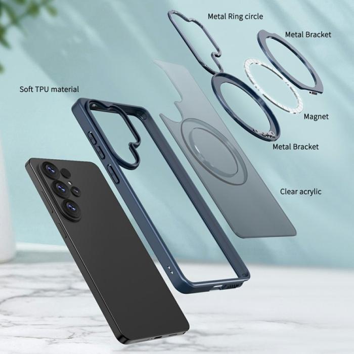 OEM - Mobilskal för Samsung Galaxy S26 Ultra Magnetiskt TPU + Kickstand - Marinblå