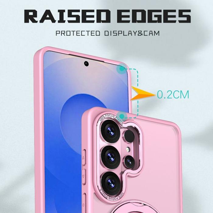 OEM - Mobilskal för Samsung Galaxy S26 Ultra Magnetiskt TPU + Kickstand - Rosa