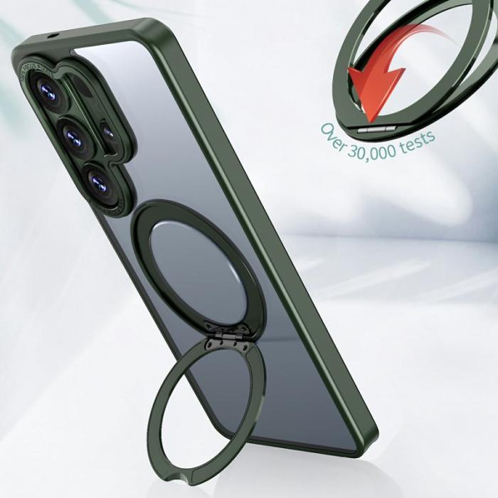 OEM - Mobilskal för Samsung Galaxy S26 Ultra Magnetiskt TPU + Kickstand - Svartgrön