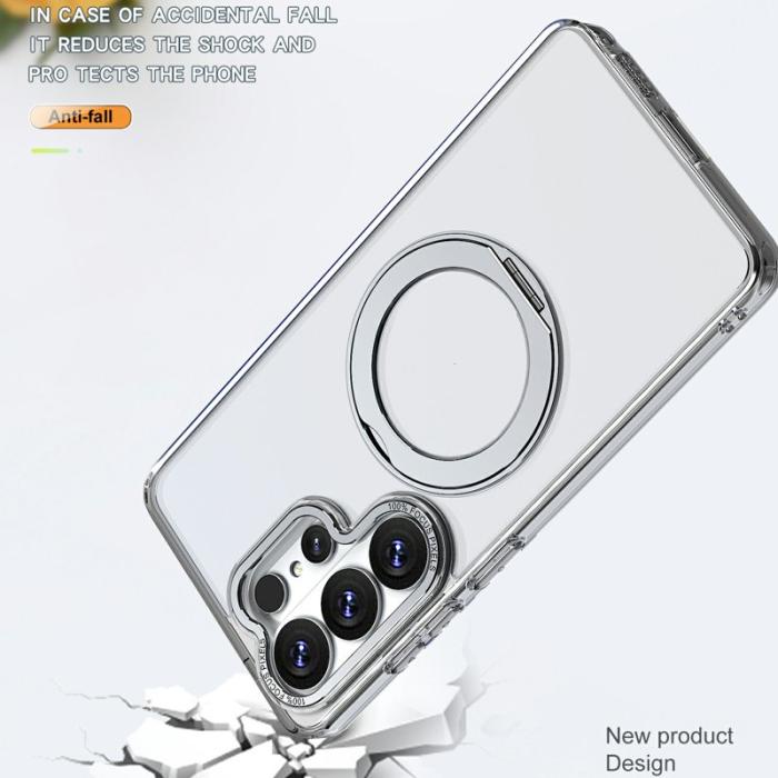 OEM - Mobilskal för Samsung Galaxy S26 Ultra Magnetiskt TPU + Kickstand - Transparent