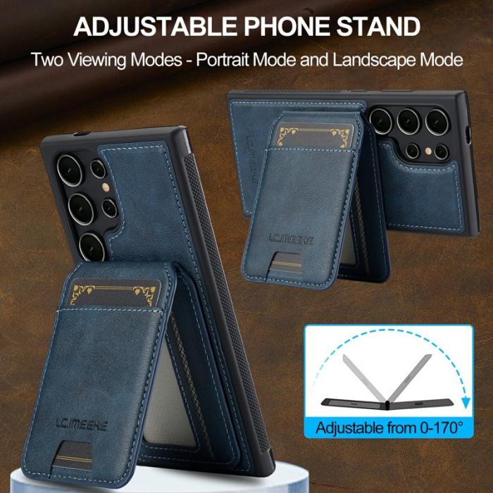 LC.imeeke - LC.IMEEKE Mobilskal för Samsung Galaxy S26 Ultra Magnetiskt Konstläder - Blå