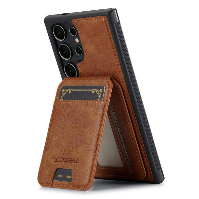 LC.imeeke - LC.IMEEKE Mobilskal för Samsung Galaxy S26 Ultra Magnetiskt Konstläder - Brun