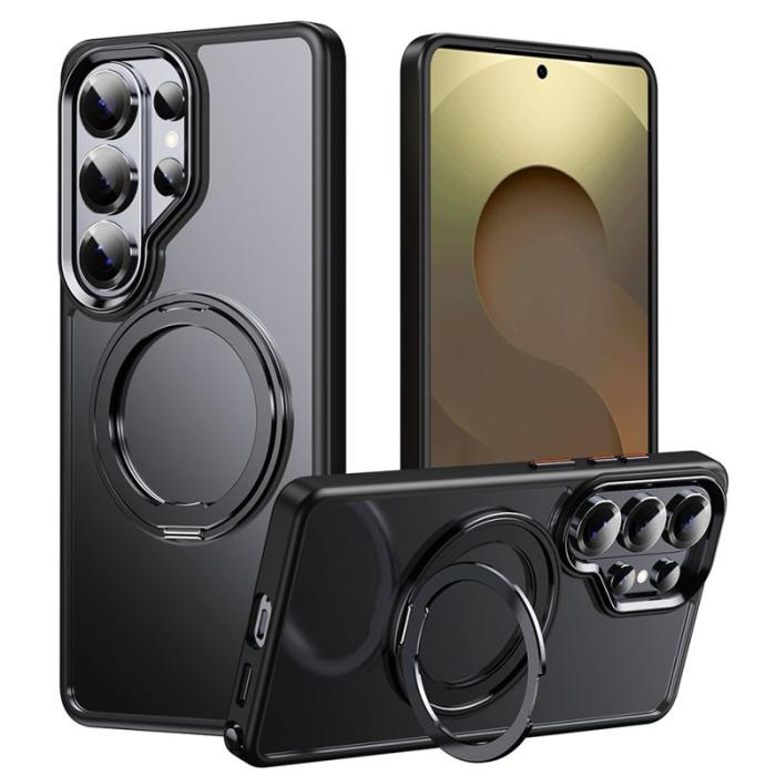OEM - Mobilskal för Samsung Galaxy S26 Ultra Magnetiskt TPU + Metall Kickstand - Svart