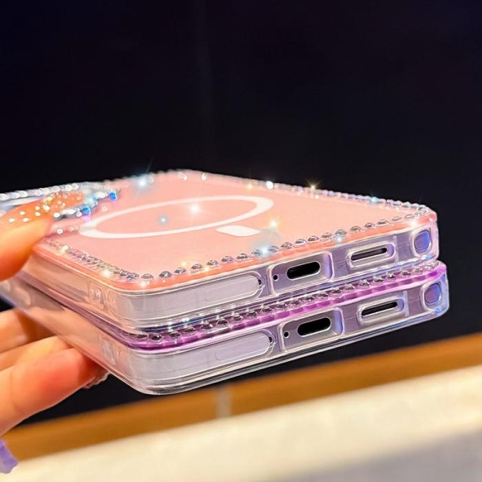 OEM - Mobilskal för Samsung Galaxy S26 Ultra Magnetiskt TPU + PC - Glittrande Ljuslila