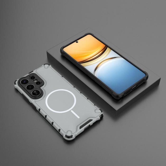 OEM - Mobilskal för Samsung Galaxy S26 Ultra Magnetiskt TPU + PC - Grå Vit